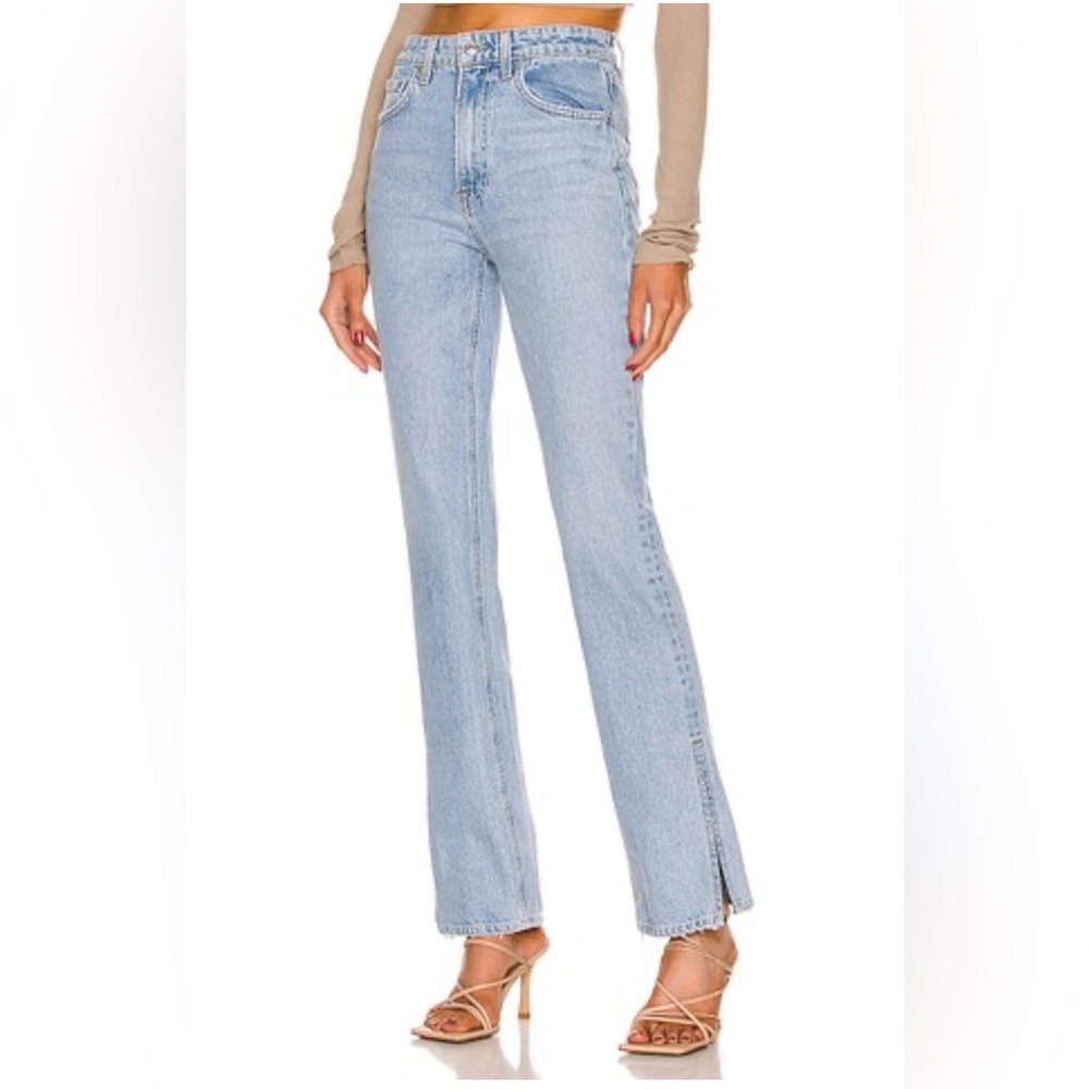 GRLFRND Harlow High Rise Boot Slit Jeans NWT sz 26
